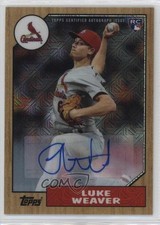 2017 Topps Silver Pack 1987 Design Chrome 158/199 Luke Weaver #87A-LW Auto 12qo