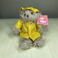 Russ Brittany Jr Bear Caress Soft Pets 8" Plush Raincoat Stuffed Animal 7569