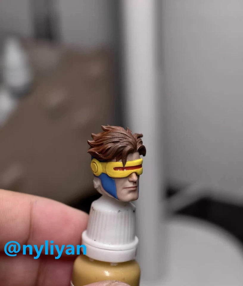 Modelo tallado esculpido cabeza de hombre cíclope macho 1/12 para figura de acción de 6"" muñeca juguetes Foto 2 de 3