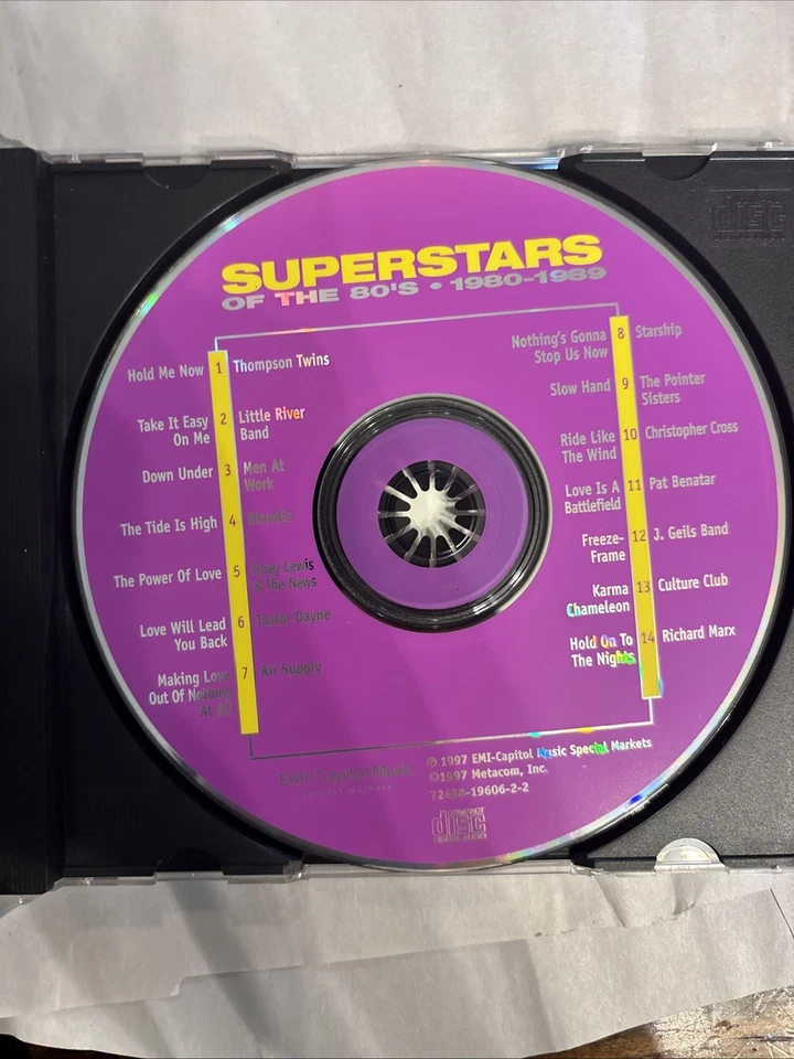 Superstars of the 80's: 1980-1989 14 Hits Rare CD Little River Band Marx Benatar Foto 3 de 4