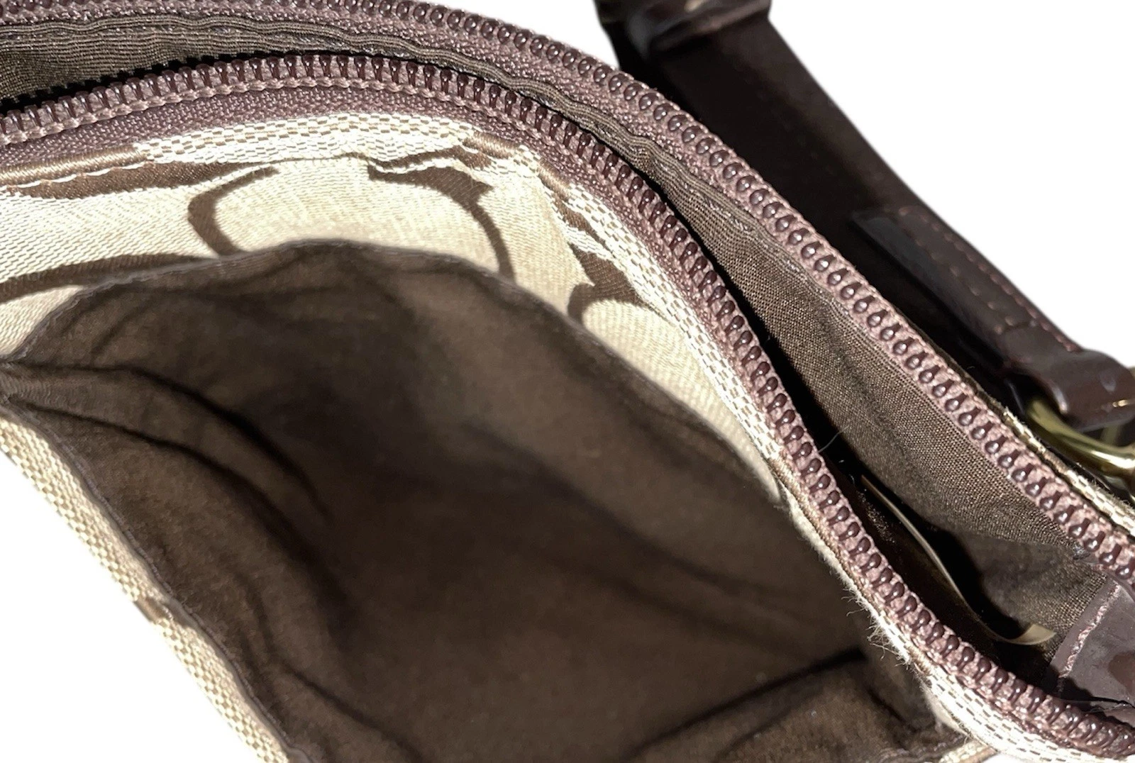 Borsa a tracolla Coach Kitt Colorblock da donna ottone marrone marrone marrone 9x8 pollici