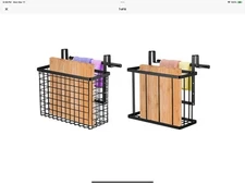 Cabinet Door Organizer  with Towel Bar Metal Wire Basket with Hook