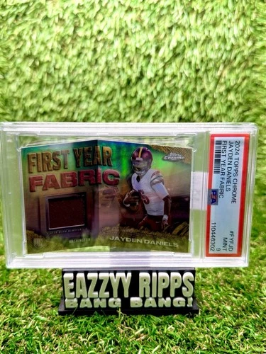 2024 TOPPS CHROME FIRST YEAR FABRIC #FYFJD JAYDEN DANIELS PSA 9 RC