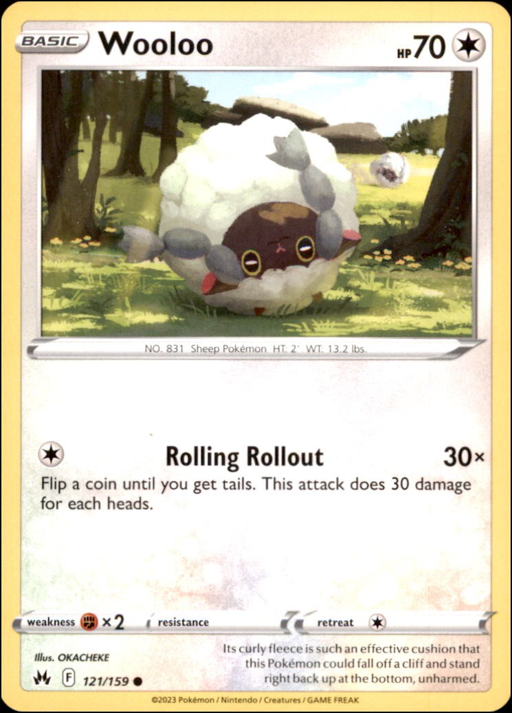 Pokemon - Wooloo #121/159 - CRZ Common