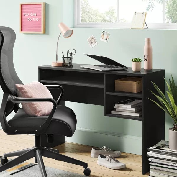 Black Ergonomic Mesh Desk Chair5 Wheel