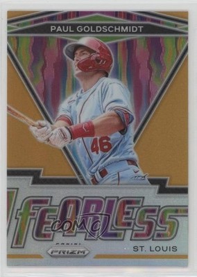 2021 Panini Prizm Fearless Neon Orange Prizm 60/100 Paul Goldschmidt #FR-13 b8h