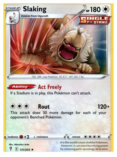 Slaking 131/203 Holo Rare Evolving Skies Pokemon Near Mint