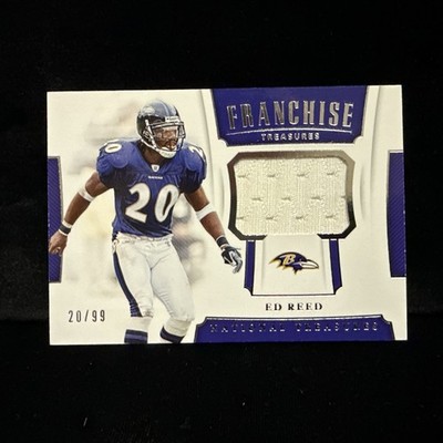 2018 Panini National Treasures Jersey # Match Baltimore Ravens Fm Ed Reed 20/99