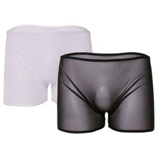 Mens Sheer See Through Boxers Shorts Stretch Swimwear Trunks Underwear Trunks