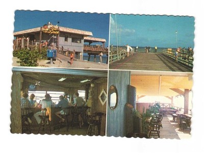 Blue skies sunny beaches DANIA Beach Vintage postcard unposted