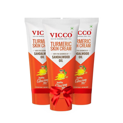 #ad Vicco Turmeric Skin Cream For Healthy Glowing Skin 70gm Pack of 3 $33.50