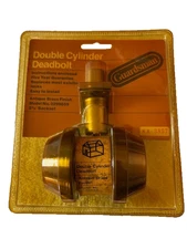 GUARDSMAN DOUBLE CYLINDER DEADBOLT KA-3857 Model 0299859 ANTIQUE BRASS