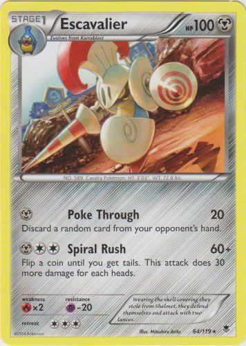 Pokemon - Escavalier - 64/119 - Rare - XY - Phantom Forces - NM