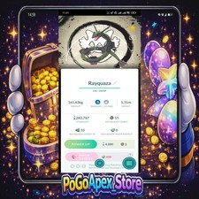 Shiny Rayquaza Special Background Go fest 2026 Lucky Trinket - 20k dust