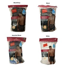 Hanes Men's Best Comfort Tagless Flex Waistband No Ride-Up Boxer Briefs, 5pk