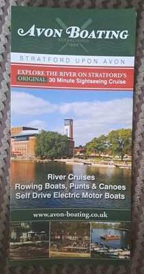 Avon Bootfahren (Stratford Upon Avon) Faltblatt - Flusskreuzfahrten Wortspiele Rudern