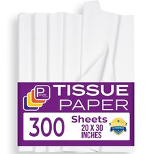 300 Sheets 20x30 Inch White Tissue Paper Bulk Acid Free Packaging Wrapping