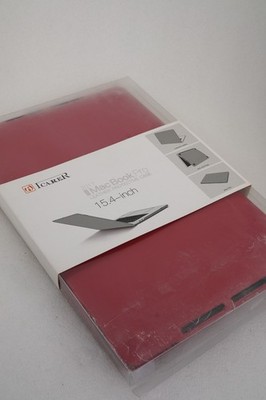 iCarer Leather Shell Case for MacBook Pro 15.4'' 2017 Ultra Thin Anti Skid Red