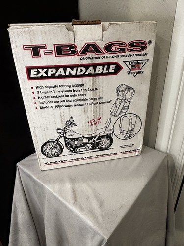 T-Bags Slipover Sissy Bag Motorcycle Slip Over Seat Luggage Versatile Expandable