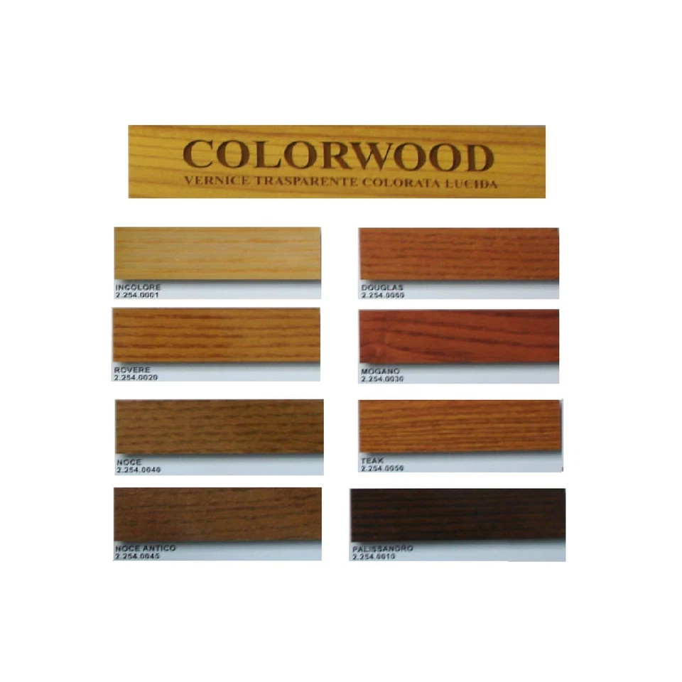 SOLVER Colorwood Vernice per legno pronta 0,75 l trasparente colorato interno esterno