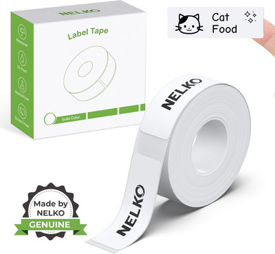 Nelko Genuine P21 Label Maker Tape, 14X40Mm (0.55''X1.57''), Standard Laminated Th