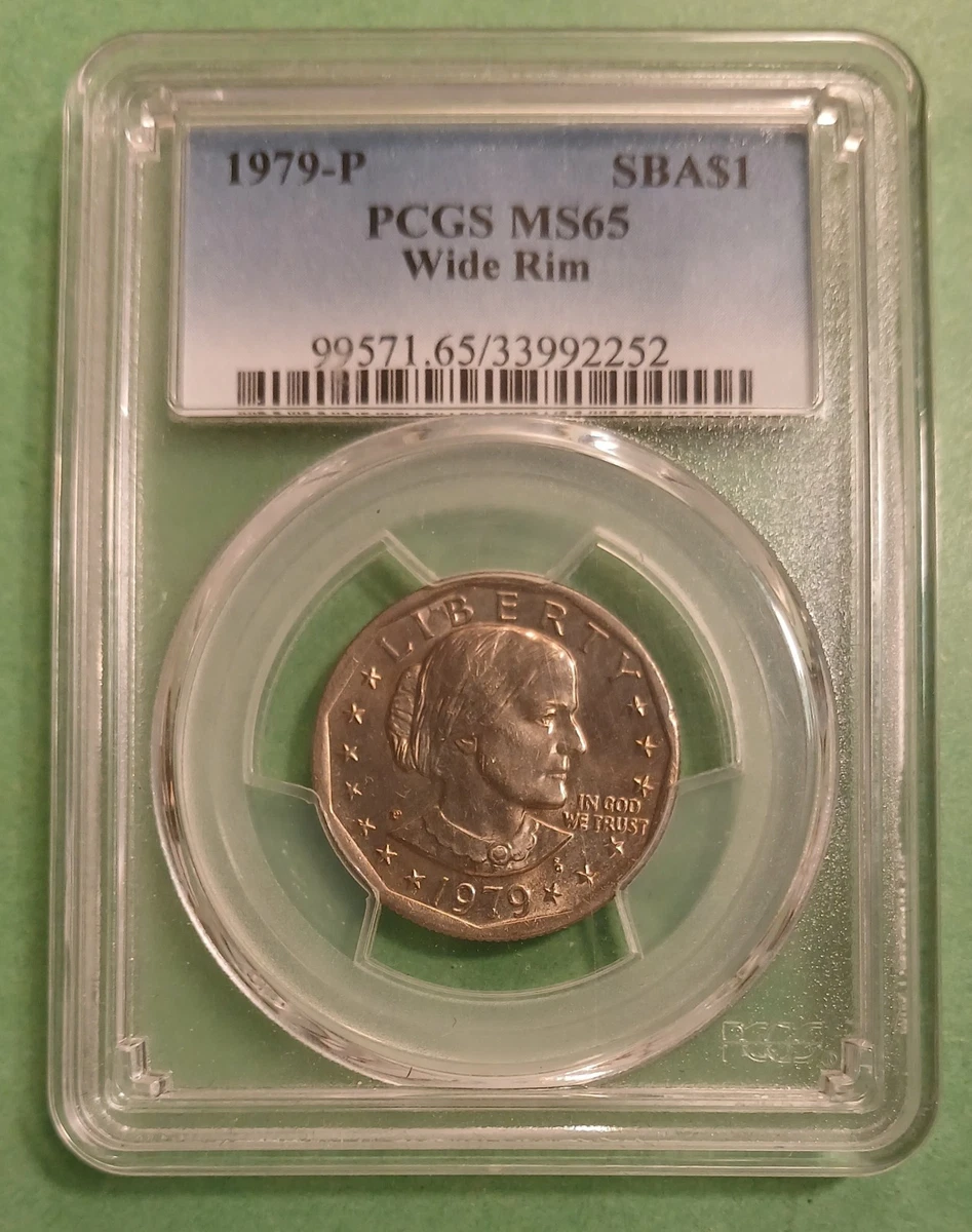 25+ MS 65 Graded Susan B Anthony Dollars (1979-1981, 1999) for