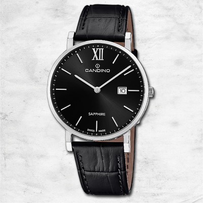 Candino Herrenuhr Classic C4724/3 Armbanduhr Edelstahl schwarz UC4724/3