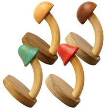4 Pcs Coat Hook Mushroom Shower Curtainhooks Decorative Hanging Wall Hnager