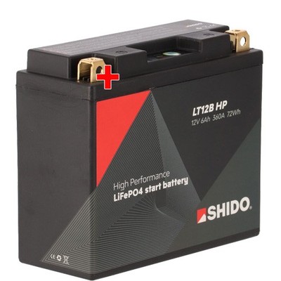 Batterie für Ducati Hypermotard 950 RVE ABS 2023 Shido Lithium YT12B-BS HP