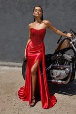 Authentic Cinderella C170 Dress -- Color: Red -- Size: 0 - Prom Dress