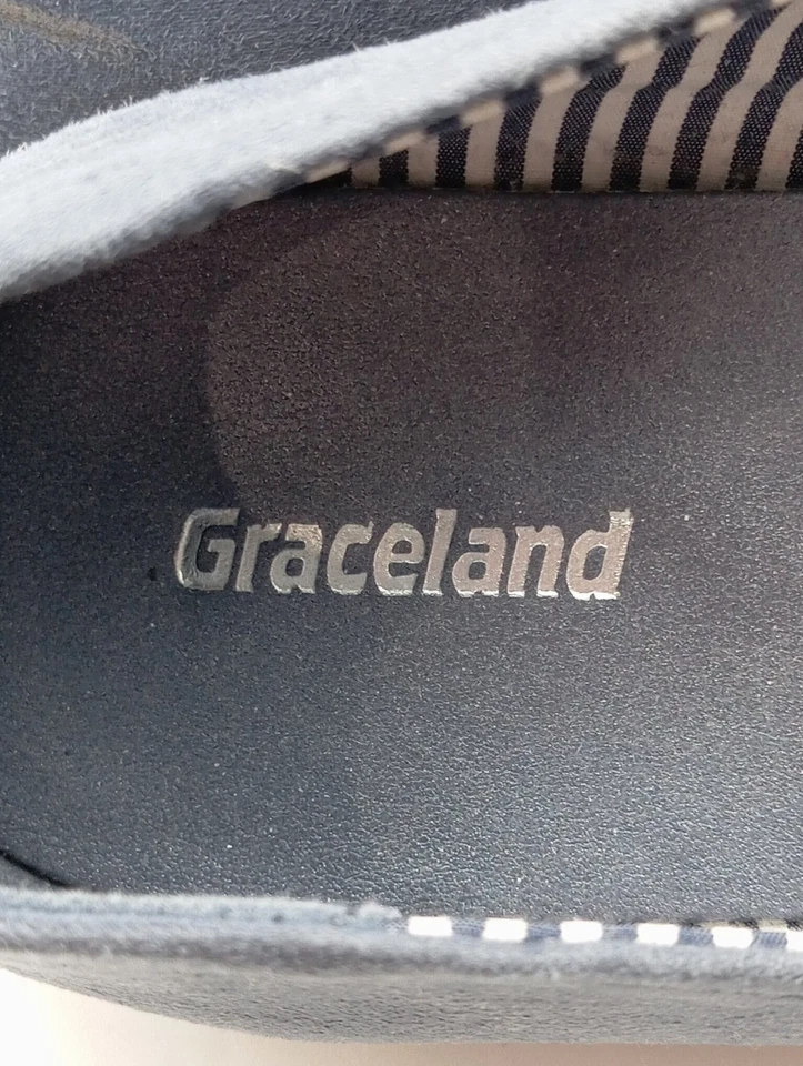 GRACELAND Mocassins Dames Chaussures T EU 37 bleu-argenté style décontracté - Photo 4/4