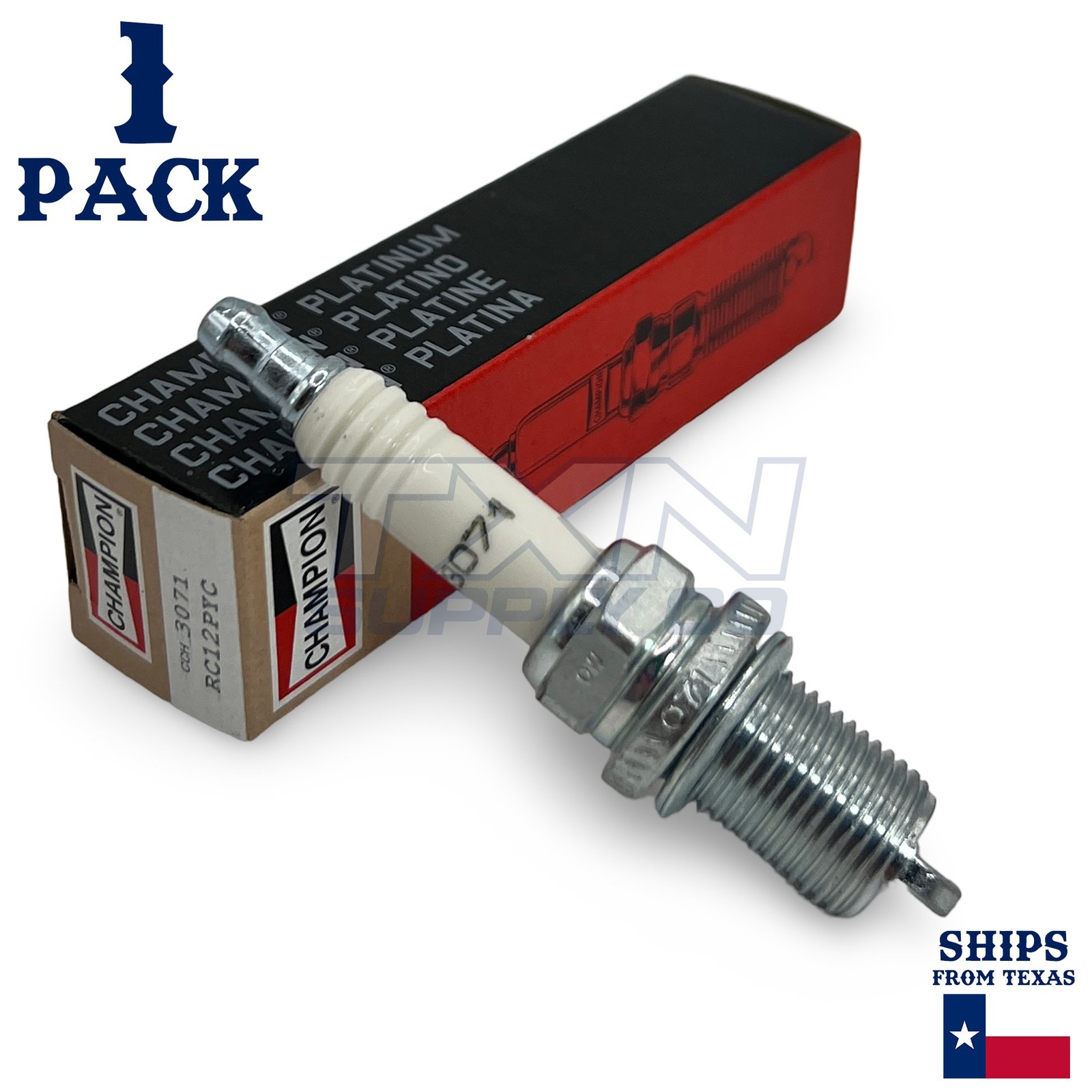 Champion 3071 Platinum Spark Plug RC12PYC - 1 Pack - For Kohler 25 132 12-A, 251