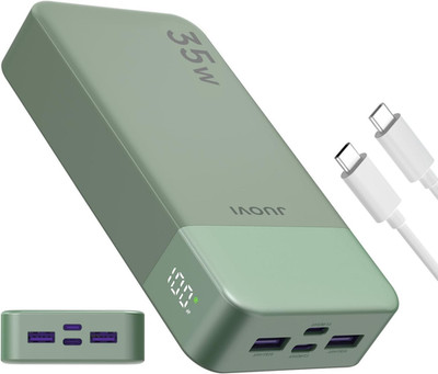 JUOVI Powerbank 20000 mAh 35 W USB C Grün Schnellladegerät