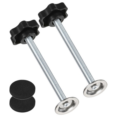 #ad 2 Pack M8x90mm Star Clamping Knobs with Screws Pressure Plate Rubber Pad AU $14.60
