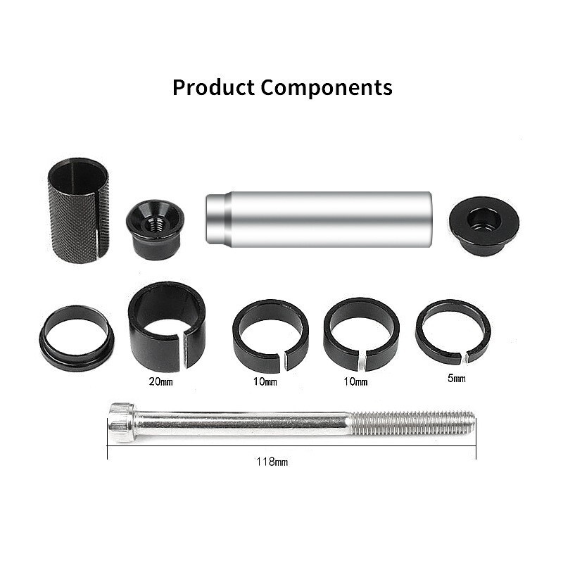 Steerer Tube Extension Adjustable Bicycle Handlebar Riser Head Up