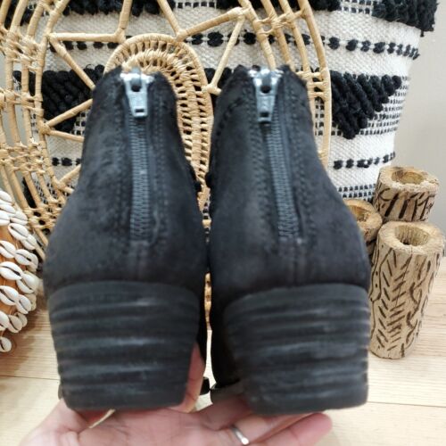 Geborene Damen 9M Waterville Stiefeletten schwarz abgenutzt Leder kreuz und quer - Bild 9 von 13
