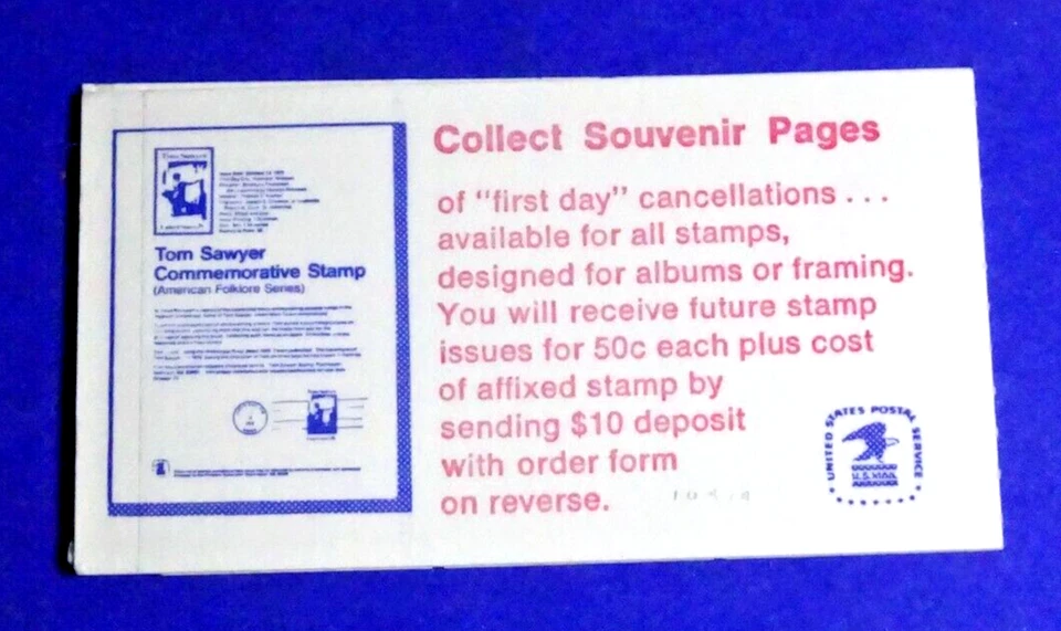 US BK 132 $1 SC# 1623Bc  1-9c STAMP  + 7-13c STAMPS FLAG OVER CAPITOL SEALED #2 - Image 2 of 3