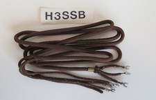 Antique telephone cloth covered round handset cord brown 3 conductor - 70"