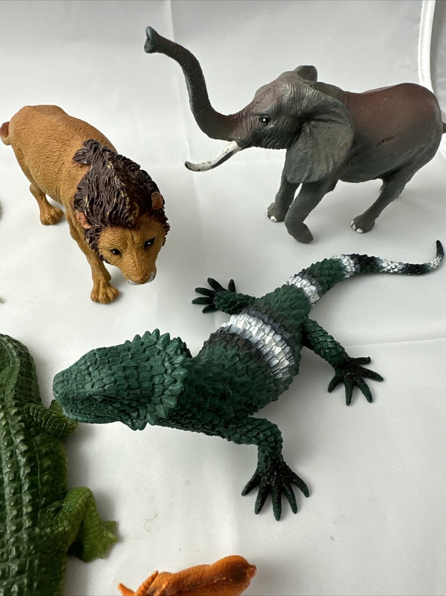 Lot of 10 Vintage Plastic and Rubber Animal Toys Collectible