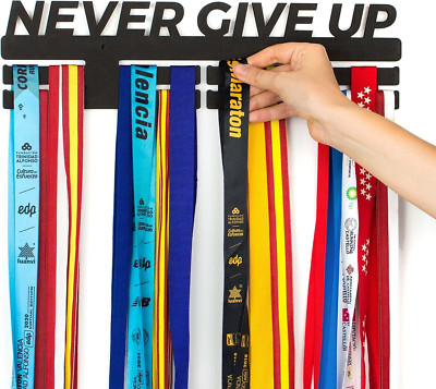 Porta Medaglie Da Parete SUPERDANT - Tema Calcio Femminile, 30 Ganci, Nero - Foto 11