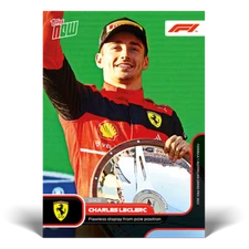 Charles Leclerc Ferrari 2022 Topps Now Formula 1 F1 Card #9 Wins Pole Australia