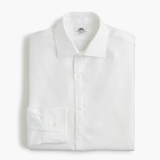 Thomas Mason for J.Crew Ludlow Slim-Fit Shirt in White Herringbone 16/32