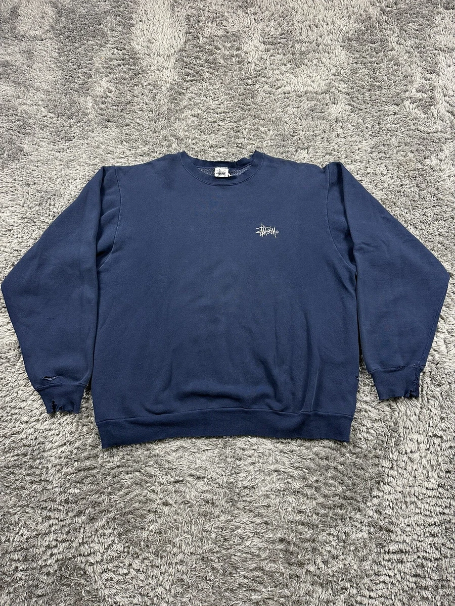 Vintage STUSSY Surf Distressed Wear Original early 90s Crewneck