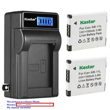 Kastar Battery LCD Wall Charger for Canon NB-11L Canon PowerShot A2300 A2300 IS
