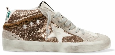 golden goose gold glitter sneakers