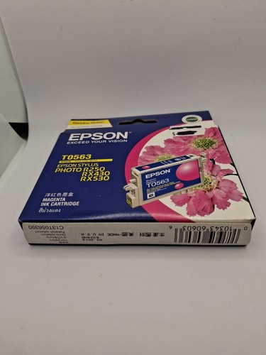 Genuine Epson T0563 Magenta Ink Cartridge NEW Expired - Picture 2 of 5