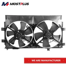 1x Radiator Condenser Cooling Fan Assembly For 08-16 Mitsubishi Lancer 2.0L 2.4L
