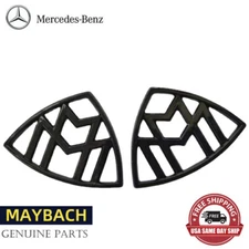 2Pcs For Mercedes Maybach LH,RH Side Fender Emblem Badge Decal Sticker Black