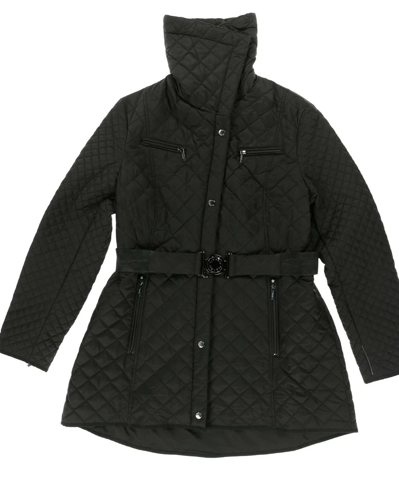 Abrigo acolchado negro para mujer LAUNDRY BY SHELLI SEAGEL 132665 talla X-grande Foto 3 de 4