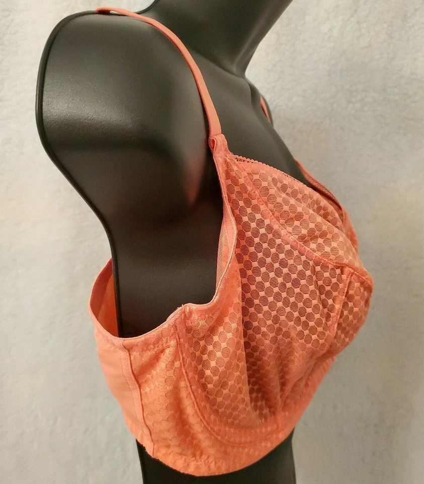 Sujetador Playtex Love My Curves 38DD Coral Punch Transpirable Balconette Con Aros NUEVO Foto 4 de 4